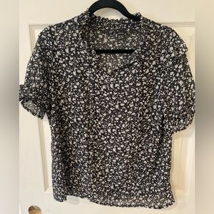 SHEIN short sleeve black blouse